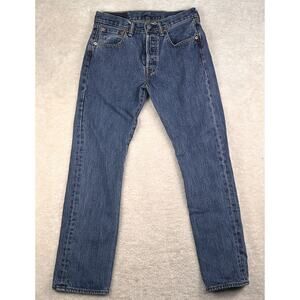 Levi's 501 Jeans Mens Sz 29x30 Blue Medium Wash Original Fit Straight Button Fly
